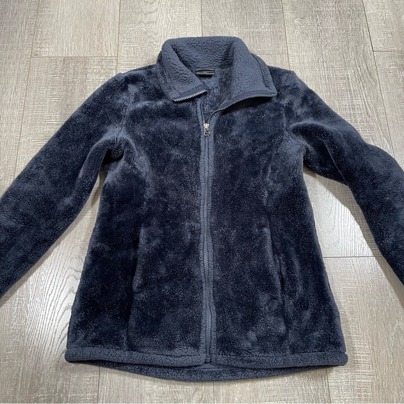 32 degrees Cozy Fleece Zip-Up Jacket Size S Navy - Picture 1 of 5